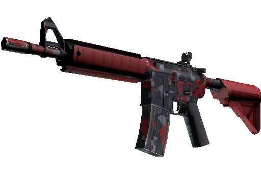 M4A4 | Пиксельный камуфляж «Красный» 